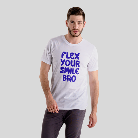 Flex your smile bro - Unisex Pure Cotton T-Shirt