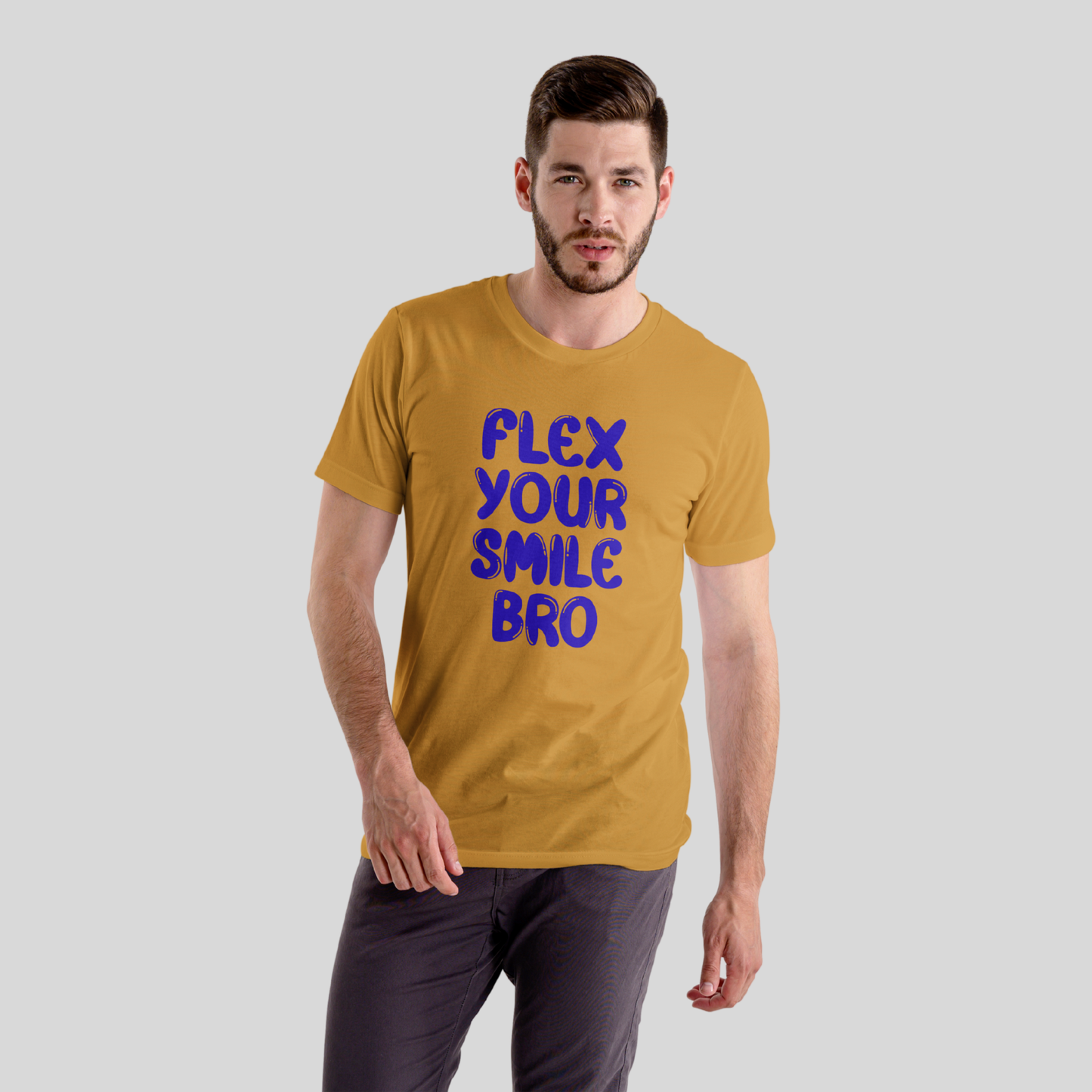 Flex your smile bro - Unisex Pure Cotton T-Shirt