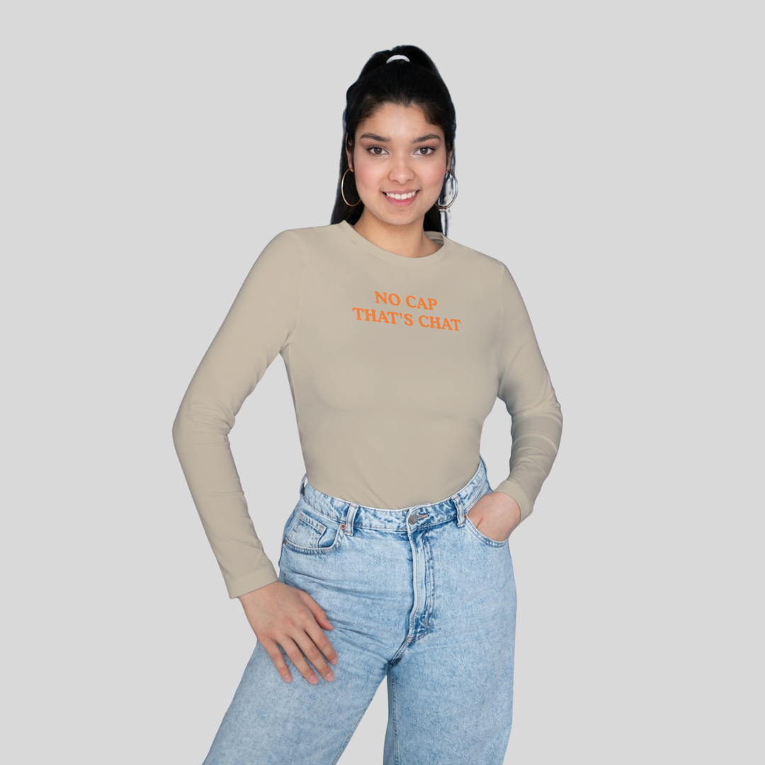 ‘No Cap That’s Chat’ | Queen | Long-Sleeves T-Shirt