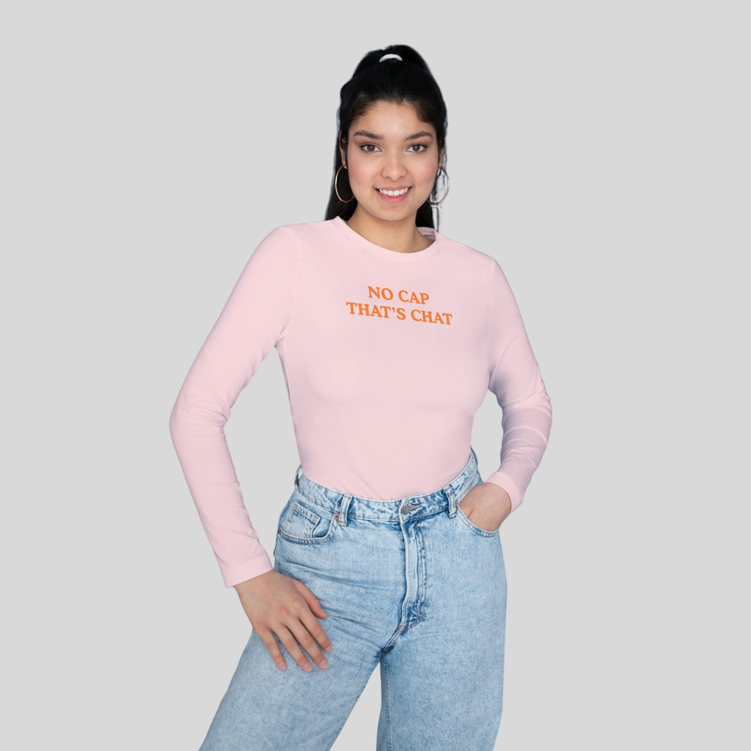 ‘No Cap That’s Chat’ | Queen | Long-Sleeves T-Shirt