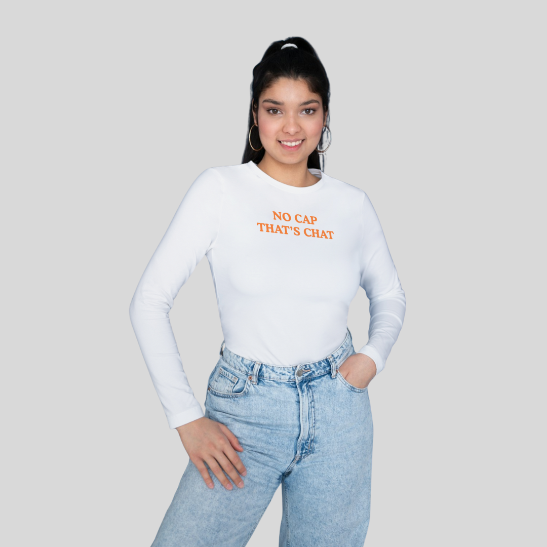 ‘No Cap That’s Chat’ | Queen | Long-Sleeves T-Shirt