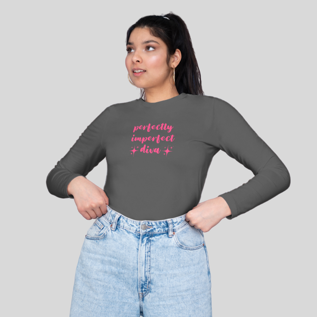 ‘Perfectly Imperfect Diva’ | Queen | Long-Sleeves T-Shirt