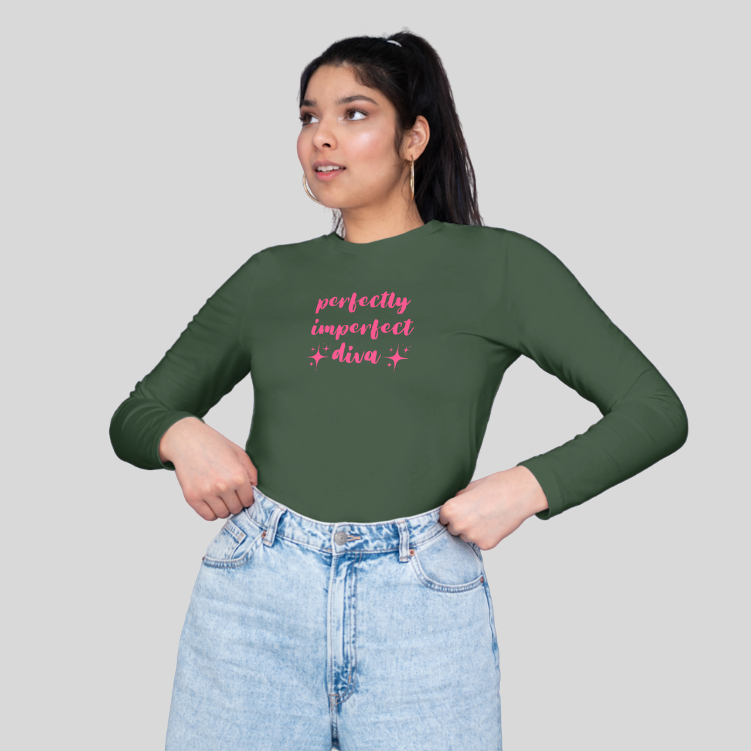 ‘Perfectly Imperfect Diva’ | Queen | Long-Sleeves T-Shirt