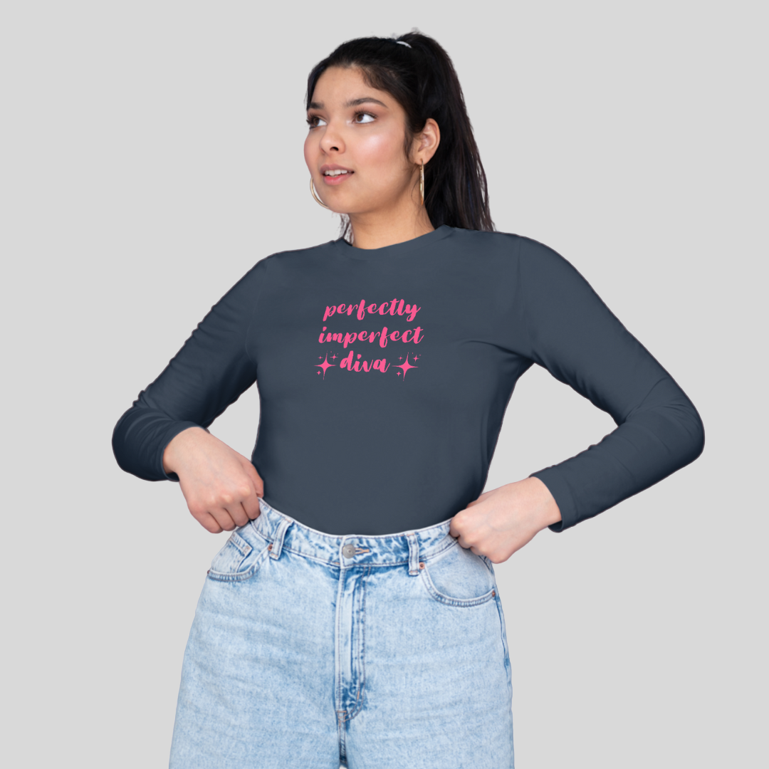 ‘Perfectly Imperfect Diva’ | Queen | Long-Sleeves T-Shirt