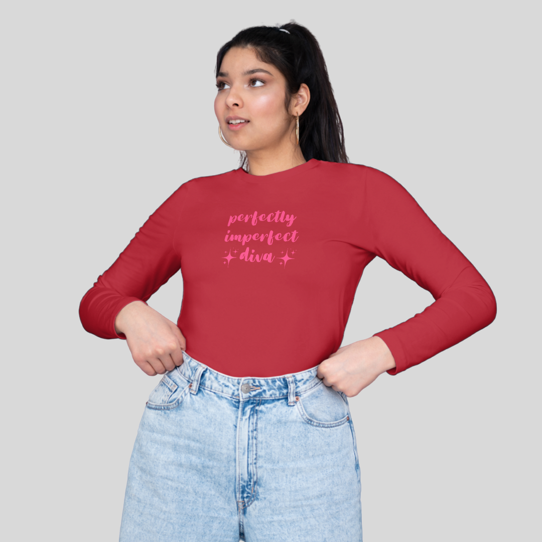 ‘Perfectly Imperfect Diva’ | Queen | Long-Sleeves T-Shirt