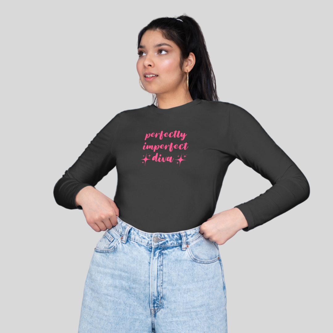 ‘Perfectly Imperfect Diva’ | Queen | Long-Sleeves T-Shirt
